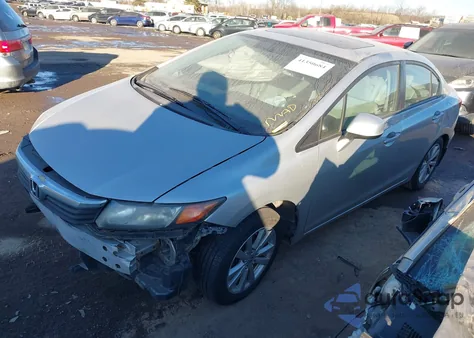 2012 Honda Civic Ex из США, поврежденный, VIN 19XFB2F87CE010386